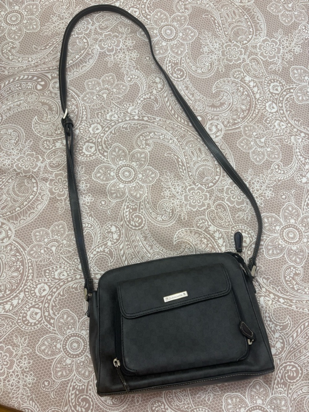 Liz Claiborne Black Crossbody Bag with Front Pocket